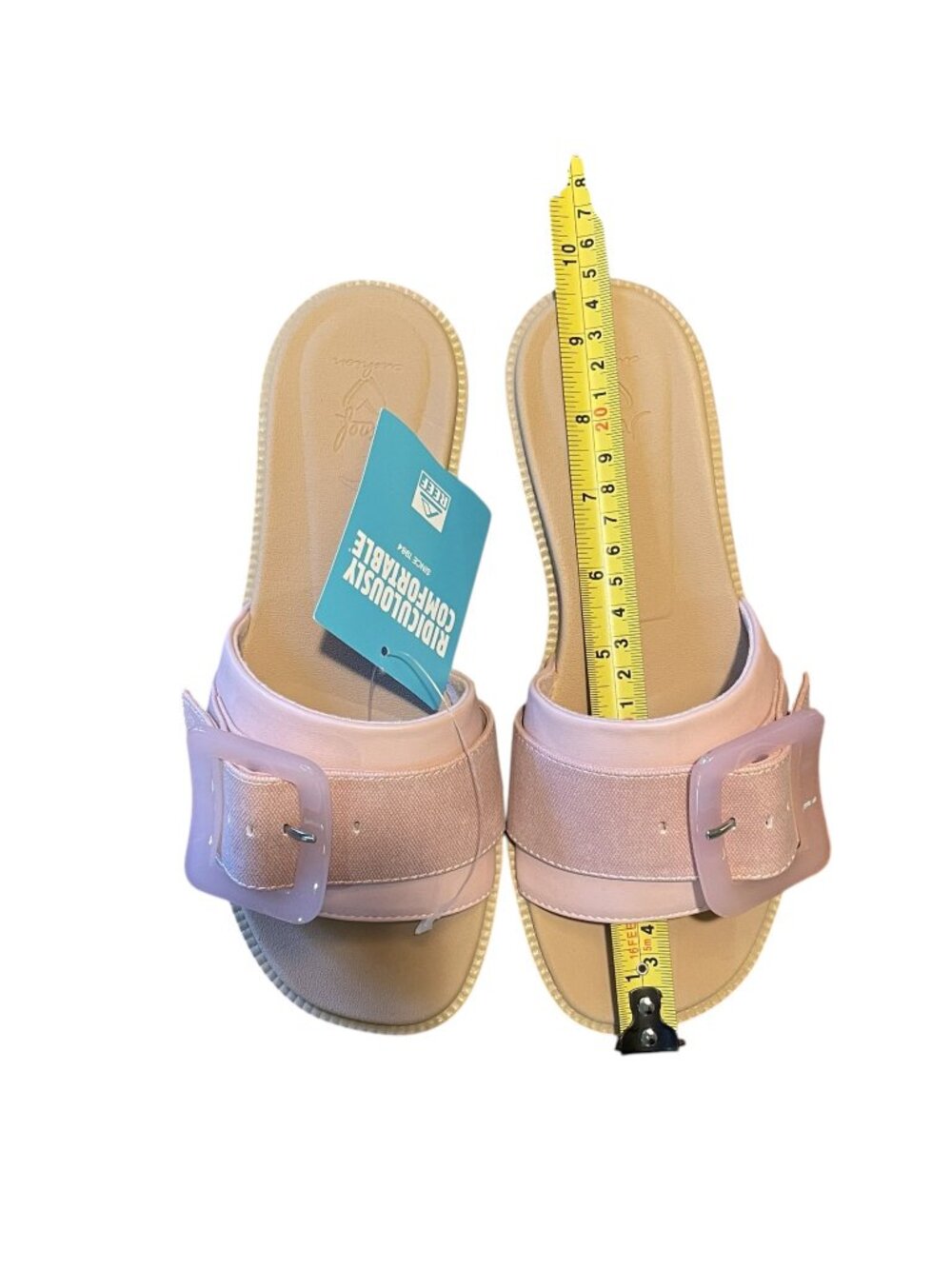 Reef Lana Buckle Slide Sandals Beach Pool Pink Cameo Rose – Women’s Size 6 – NEW - Picture 5 of 6